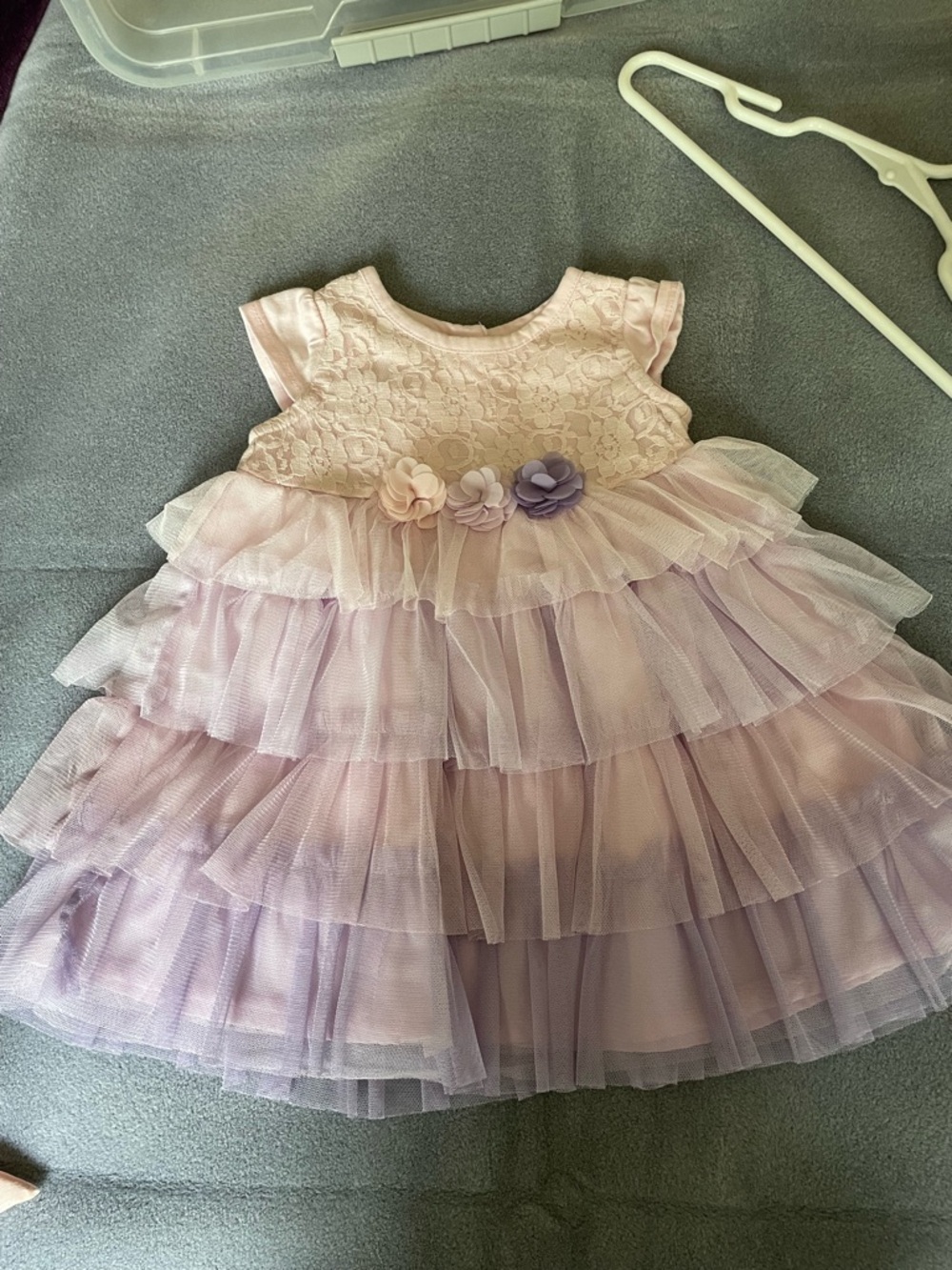 Monsoon Pink and Lavender Layered Tulle Dress